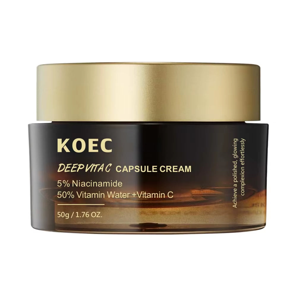 50G KOEC Deep VC Transparent Gel Capsule Cream Anti-Wrinkle Hydrating Revitalizing Brightening Niacinamide Arbutin Ferulic Acid